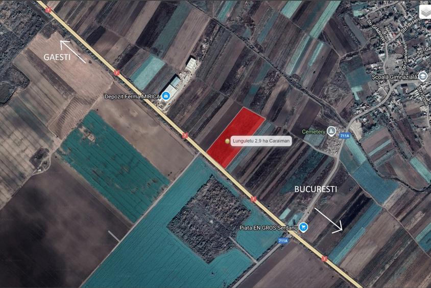 Teren intravilan DN7 Lungulețu – 28.331 mp – ideal hale agricole