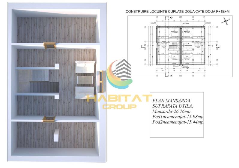 Casa duplex in zona centrala  Popesti Leordeni