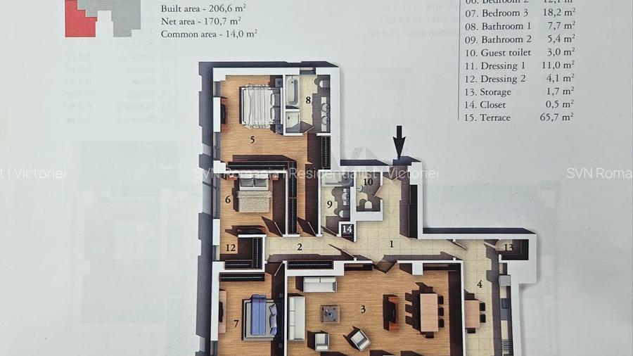 REA0130036 Apartament 4 camere I 2 Parcari I Victoriei - 15