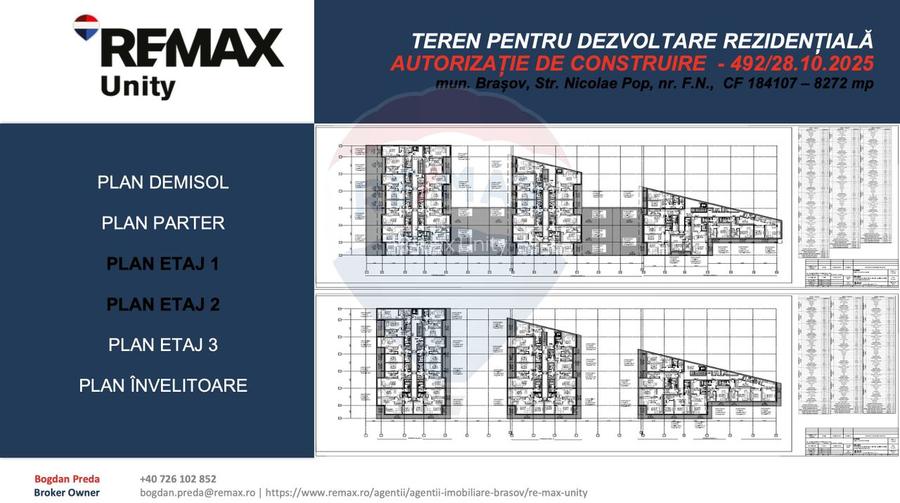 Teren dezvoltare rezidențială 8,272mp Brasov/AUTORIZATIE DE CONSTRUIRE - 3