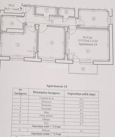 Apartament 3 camere in Tractorul, etaj 1, mobilat,utilat, loc parcare, bloc 2023 - 21