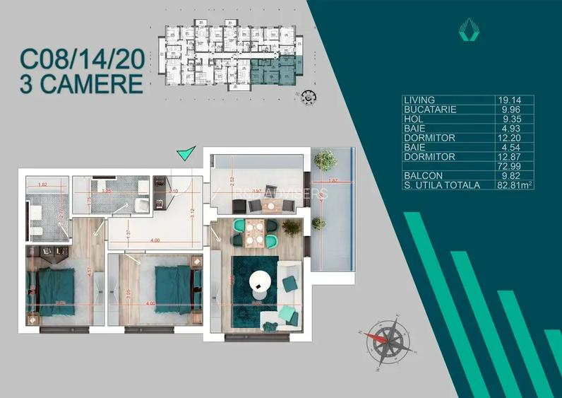 Apartament Izolat Fonic | 3 camere | Finisaje De Calitate - 5