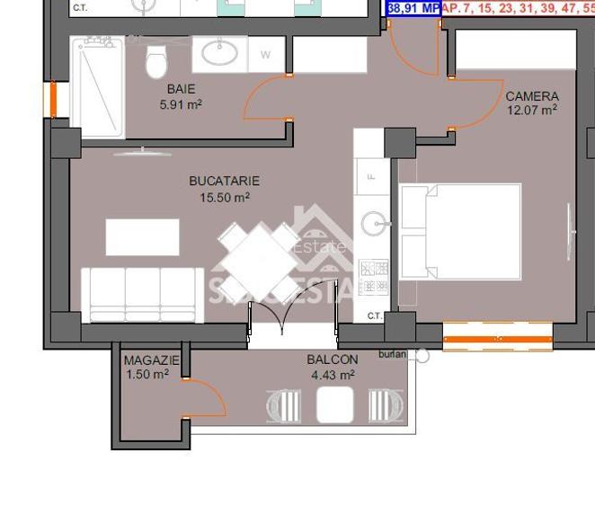 Apartament modern 2 camere ,parcare acoperita Șelimbăr  Doamna Stanca - 10