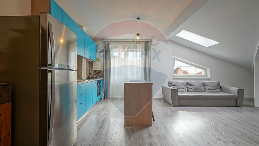 Apartament 2 camere, 53 mp, open space, mobilat&utilat, Sânpetru