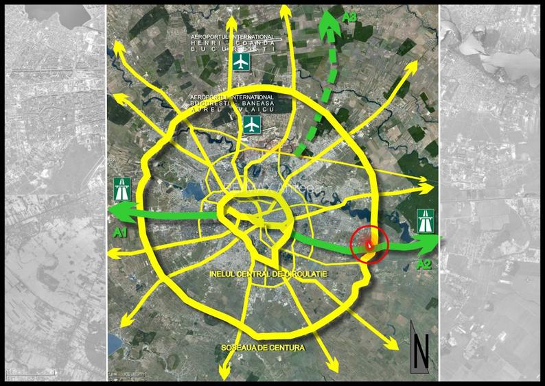 Teren 2Ha  Drumul Intre Tarlale - A2, pretabil hale + birou (Glina) - 12