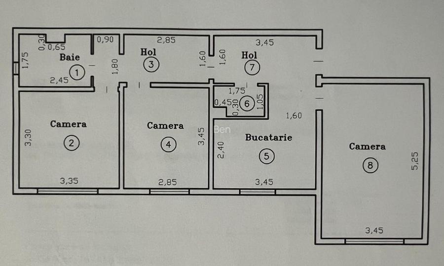 3 Camere Decomandate | 2 Băi | Zona Girocului (Șc. 25) - 10