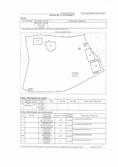 Proprietate Bascov, teren 13.500mp + 2 constructii (36 camere) - 17