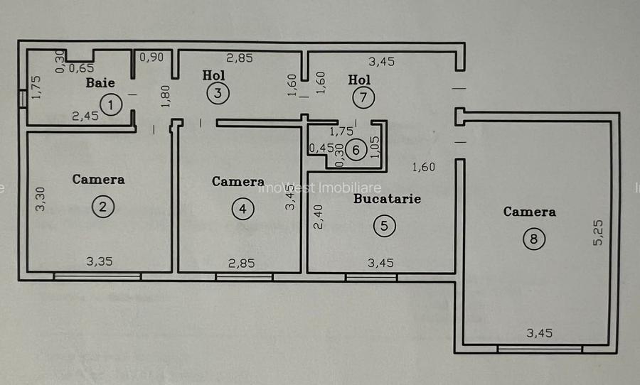 Girocului | 3 Camere | 2 Băi | Boxa | Mobilat si Utilat | Centrala proprie - 12