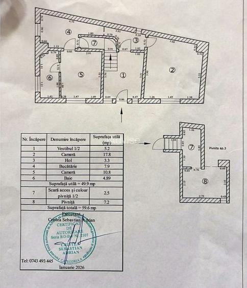 Apartament 2 camere Centrul Istoric, Pretabil Invistitie - 11