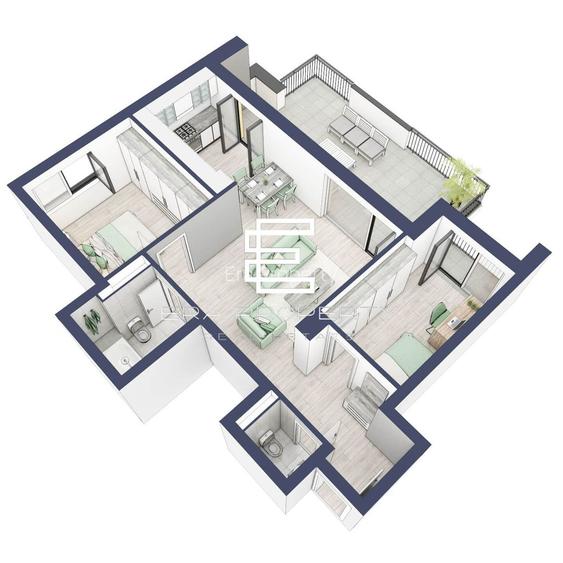 Apartament 3 Camere | 66,5 mp + Terasă 27 mp | – Sibiu - 2