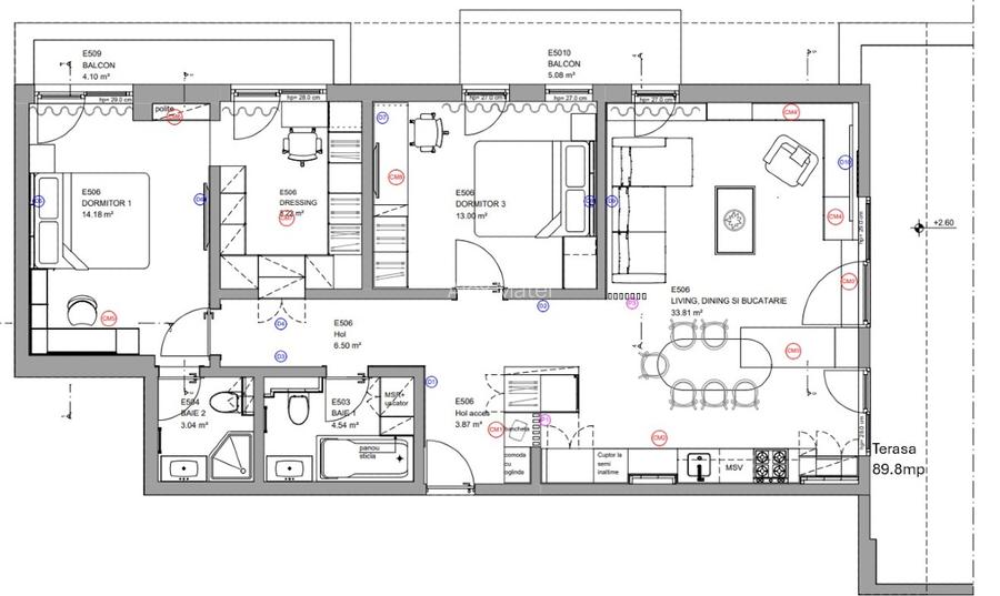 Penthouse MRS Smart 190 mp utili, terasă, parcare, mobilat si utilat - 2