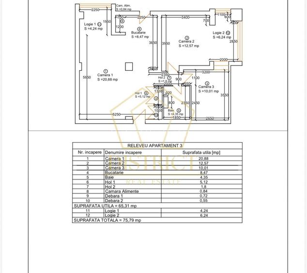 Apartament superb cu 3 camere, mobilat si utilat | Girocului | Profi - 13