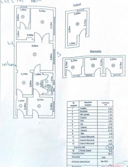 De vanzare apartament 3 camere +curte zona Unirii-Serban Voda  - 8