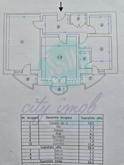 2 Camere Decebal 64 mp- View spectaculos-Posibilitate terasa - 7
