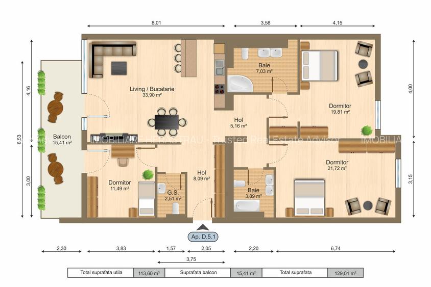 One Herastrau Plaza | 4 camere | parcare | vedere Deschisa - 1