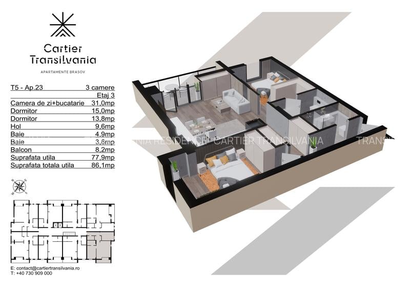 TRANSILVANIA RESIDENCE- CARTIER TRANSILVANIA, APARTAMENT 3 CAMERE - 16