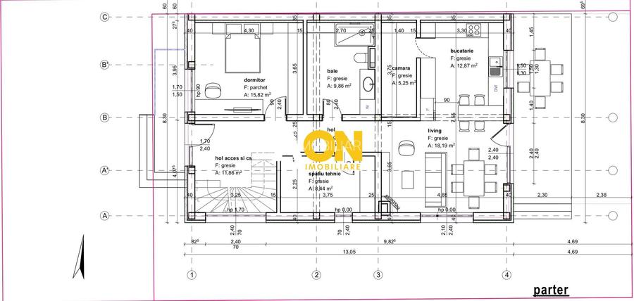 COMISION ZERO! Casa la rosu, P+1, 300 mp teren, cu utilitati, Lancram - 1