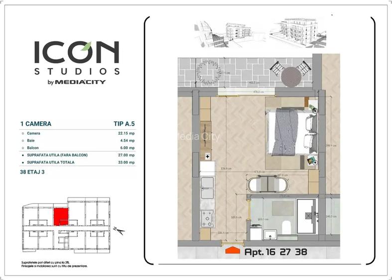 Garsonieră - ICON Studios - zona Moșilor - 6