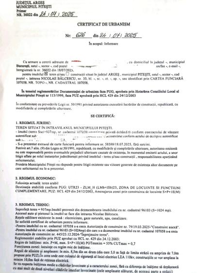 d teren intravilan, pozitie superba, Pitesti, intrarea N Balcescu - 10