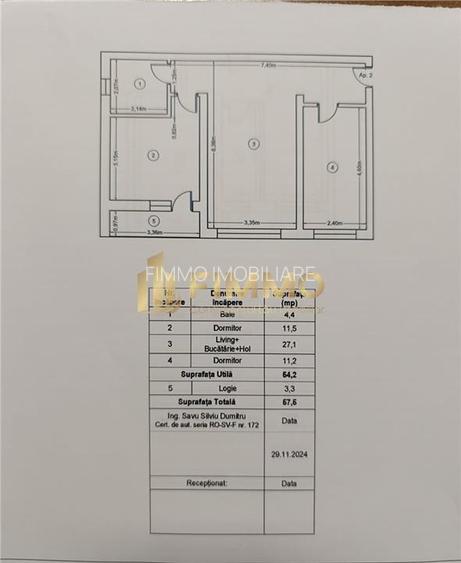 Apartamente 3 cam | 57.5mp | Suceava | Lisaura | ID:1243 - 7
