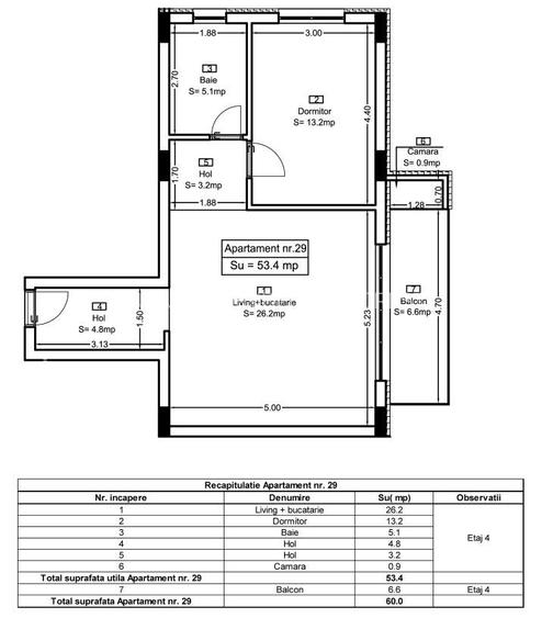 Ap 29 Teilor Residence - 2 camere FINISAT - 1
