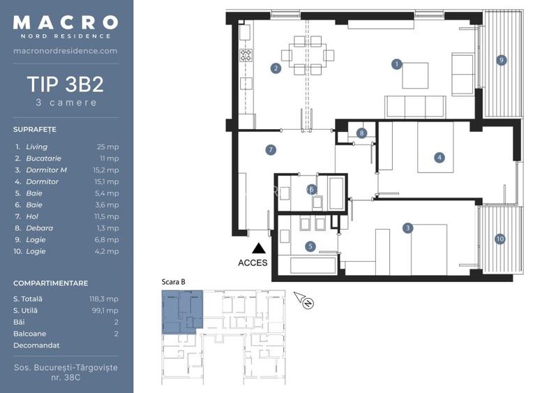 LUX 3 camere 147mpc - aprilie 2026- Straulesti - Bucurestii Noi - Macro Nord  - 4