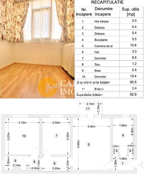 3 Camere Semidecomandat- Etaj intermediar-Zona Alexandru cel Bun - 13