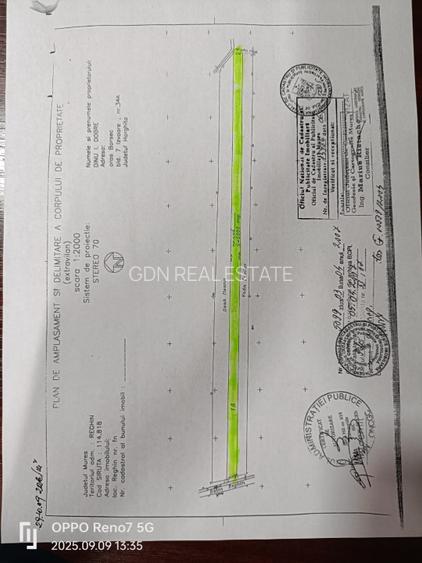 Teren de vanzare -Reghin - Dedradului 5000 mp - 2