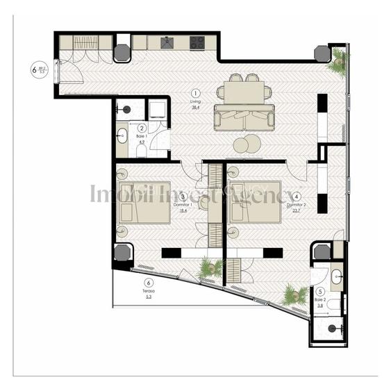 Apartament 3 camere de vanzare Pipera - 1