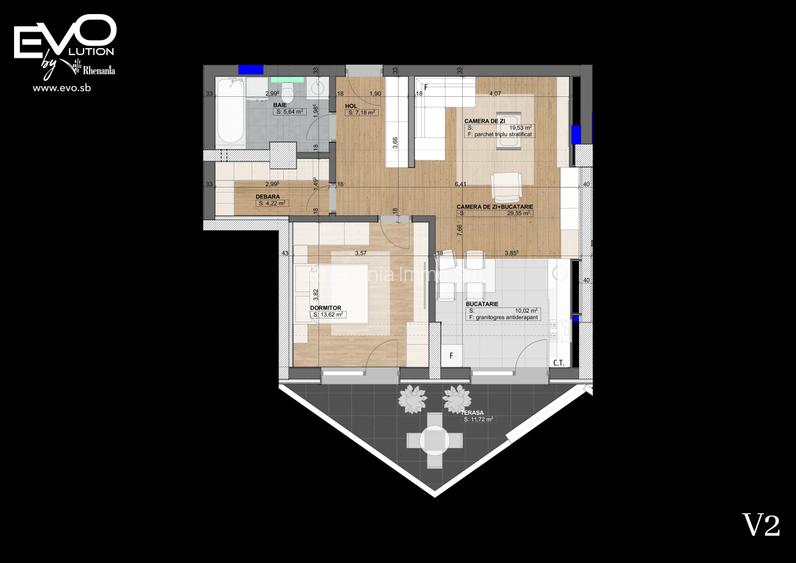 AP. 2 CAMERE | 60 MP | RĂSĂRIT | SHOPPING CITY SIBIU | Evolution Apartments - 11