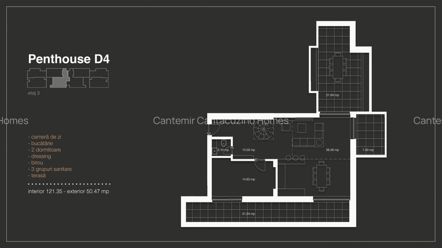 8 Penthouse/ Duplex pe 2 niveluri et. 3+4 cu 3& 4 camere CC Homes/www.cchomes.ro - 7