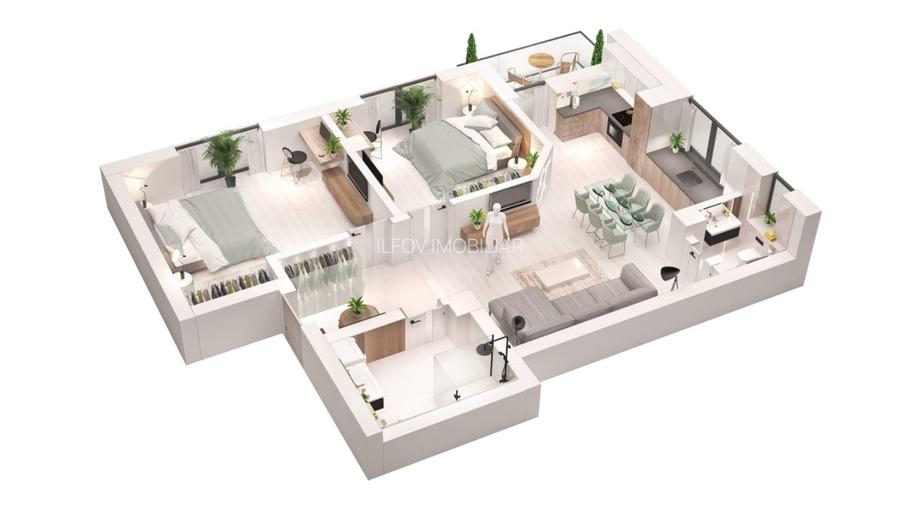 Westside Residence Otopeni, apartament 3 camere, 2 bai, et.1 - 2