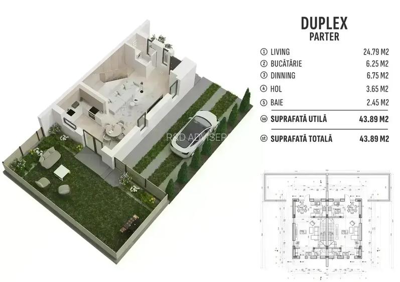 Duplex 4 camere | Finalizat | Comision 0 | Finisaje Lux Acces Facil - 20