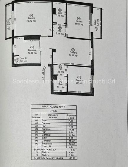 Apartament 4 camere,etaj 1,zona Bucovina - 18