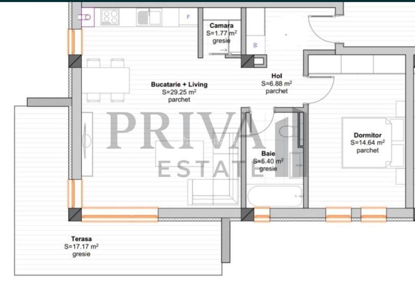 Apartament 2 camere, 59 mp, 18 mp terasa, Lidl Giroc - 11