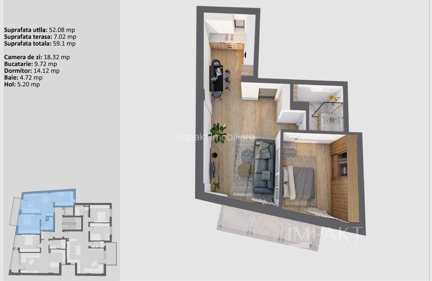 2 Camere Semicentral | Cladire Noua | Parcare | L.T. Nicolae Balcescu - 2