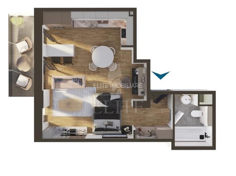 Apartament o camera în zona Fabricii - 2