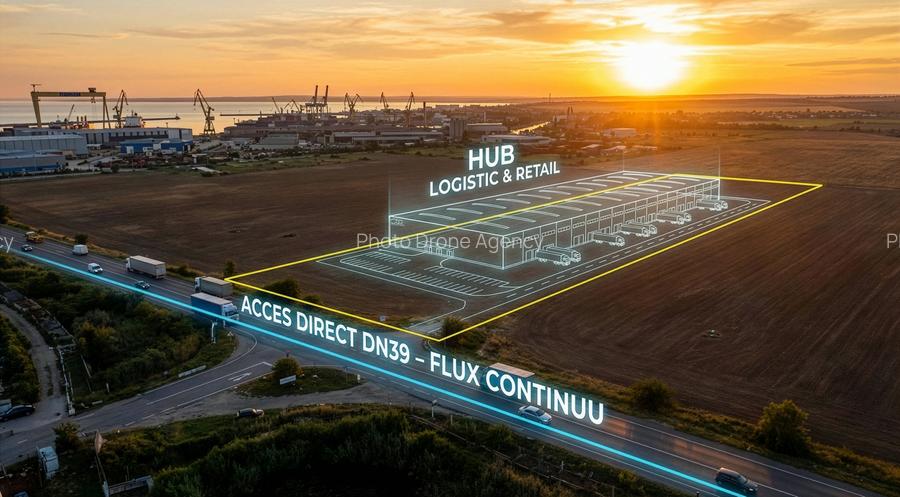 Constanța 11.500 mp Intravilan  Port Mangalia  2 Mai Front 44m DN39 Logistic - 2