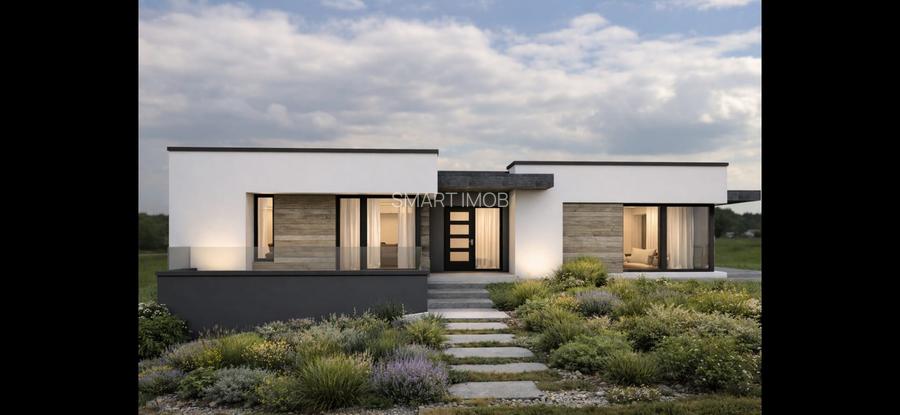 Casa noua 110mp cu garaj Zona Sarmas semifinisata 500mp teren 205000eur - 2