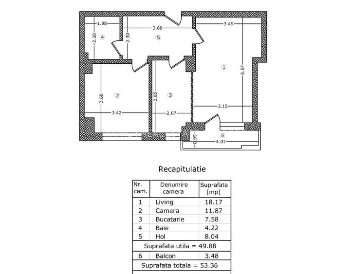 APARTAMENT 2 CAMERE | METROU 1MAI | BLOC NOU - 1
