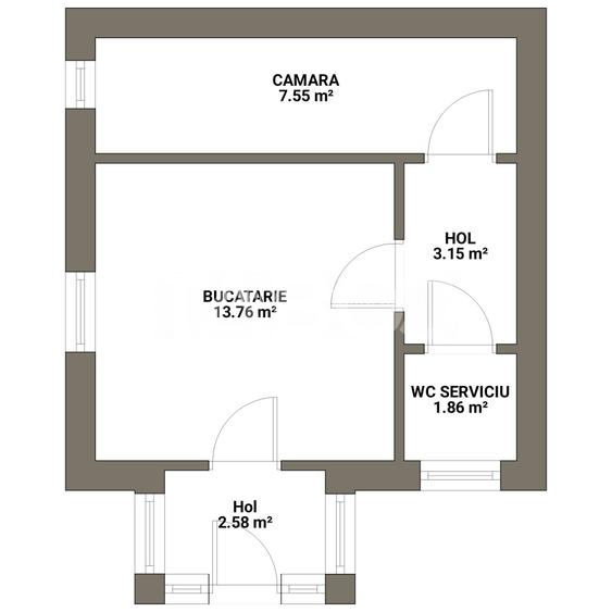 Casa individuala de vanzare 3 camere 2 bai 434mp teren Piata Cluj - 2