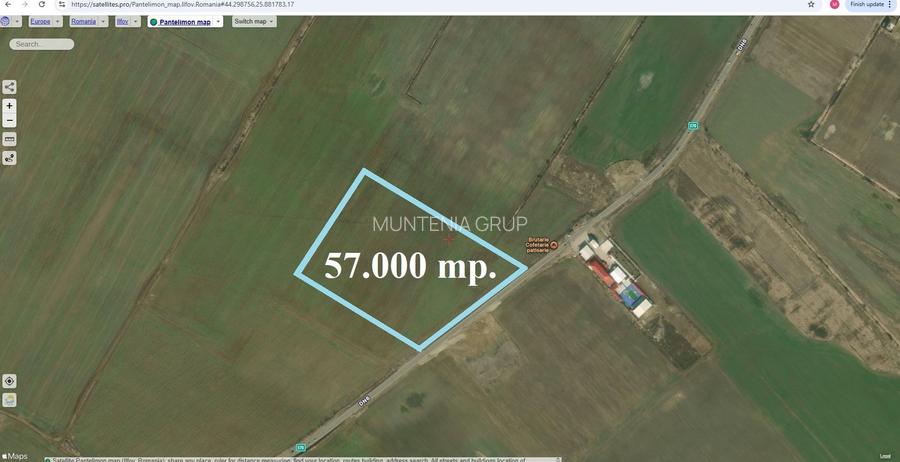 5,7 Ha. vav de Dovinot - Mihailesti, teren intravilan cu deschidere la DN6 - 9
