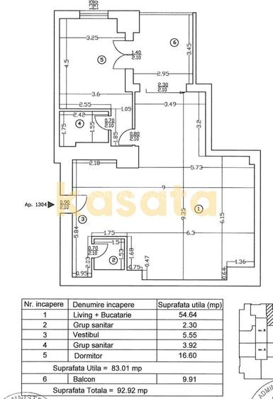 Apartament de vanzare – 2 Camere | Zona de Nord | Complex Upground - 22