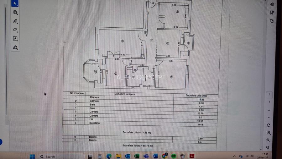 4 Camere, Capitol, Etaj Intermediar, Centrala pe Gaze - 2