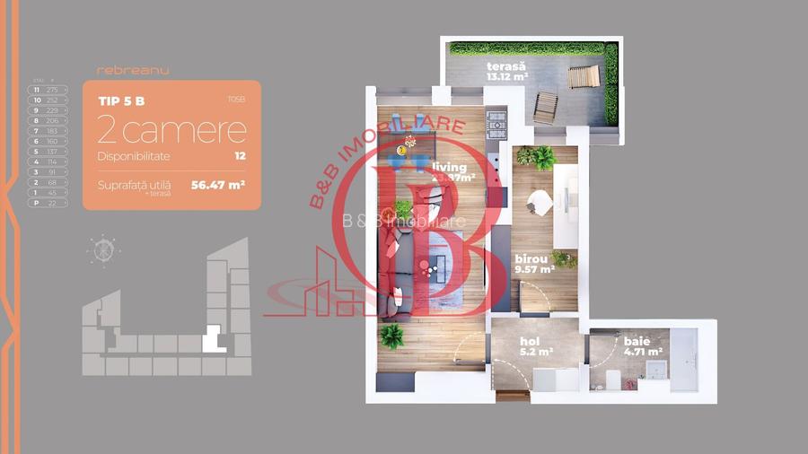 Apartament 2 camere Auchan Titan-Liviu Rebreanu - 1