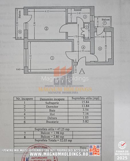 Apartament 2 camere, Negru-Voda, etajul 2, doua balcoane - 2