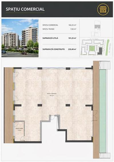 Spatiu comercial luminos, 192 mp, vitrina mare, acces dublu, parcari, Tractorul, - 8