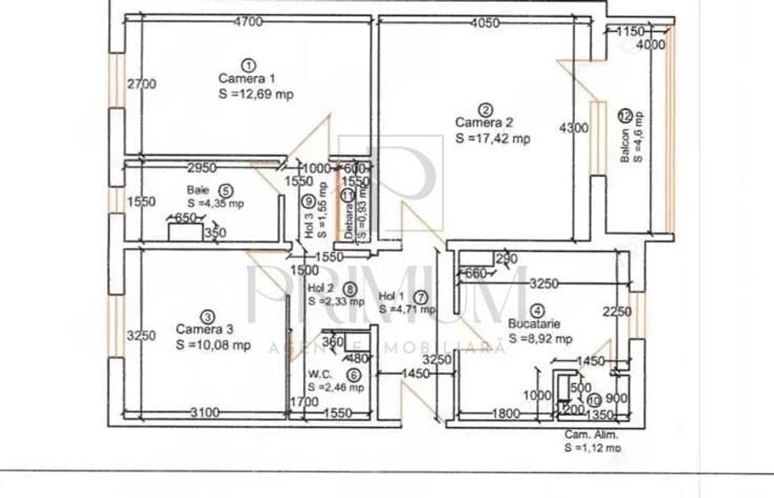 GIROCULUI - 3 CAM - DECOMANDAT  - CENTRALA/AC - 2BAI - SPATIOS - ZONA LINISTITA - 11