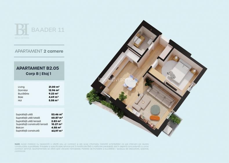 Apartament 2 camere | BEGA Homes | Baader 11 – un nou acasa in inima orasului - 3