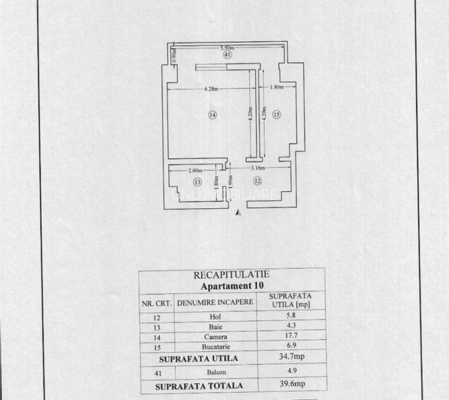Etaj 2-Tatarasi Kaufland-1 Camera-bloc nou intabulat - 6